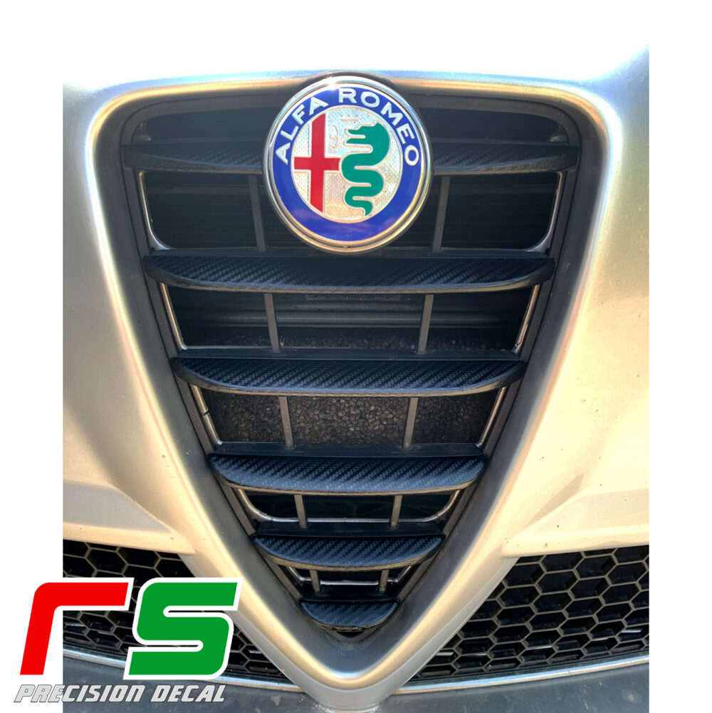 Alfa Romeo Mito Decal bouclier avant tuning aspect carbone