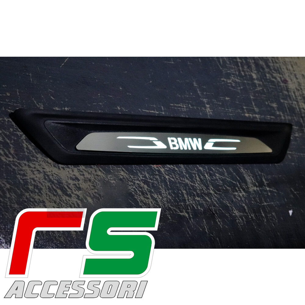 soglia battitacco illuminato bmw serie 3 F30 F31 acciaio inox - immagine 5