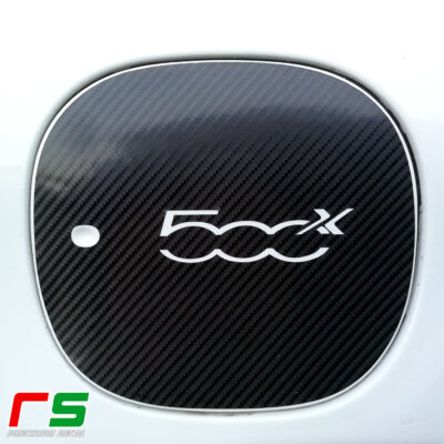 Fiat 500x Décalque de couvercle de réservoir, look carbone