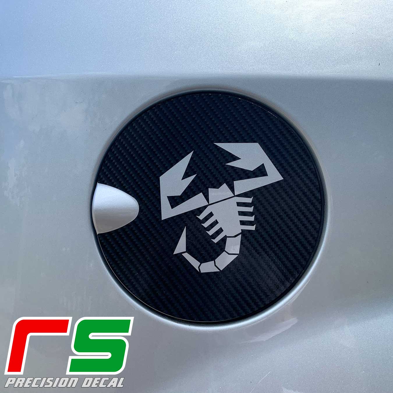 adhésif Fiat Grande Punto look carbone portière réservoir en vinyle effet carbone