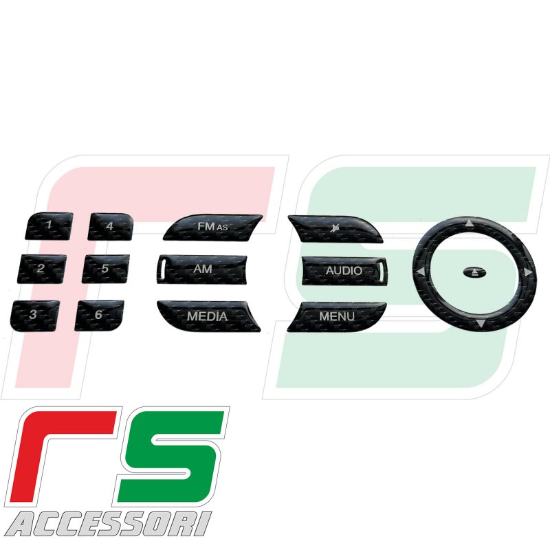 Alfa Romeo Mito adesivi resinati tasti stereo radio decal