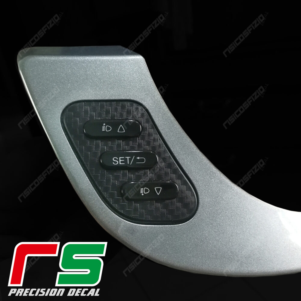 Alfa Romeo Giulietta adesivi carbonlook Decal tasti regolazione fari - immagine 2