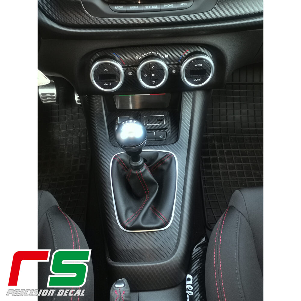 Alfa Romeo Giulietta adesivo carbonlook tunnel centrale - immagine 2