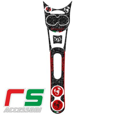 fiat 500 abarth 595 695 ADESIVI tunnel simil carbonio forgiato