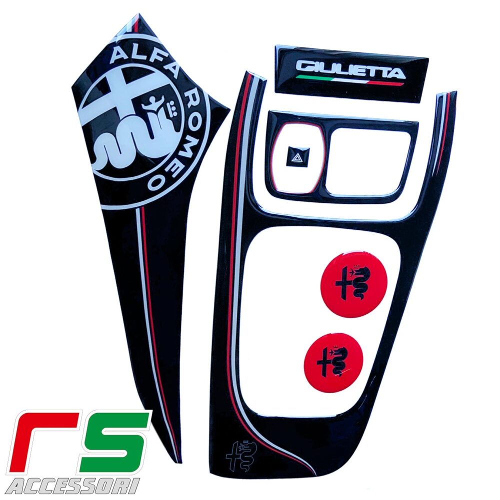Alfa Romeo Giulietta adesivi resinati kit tunnel centrale - immagine 12