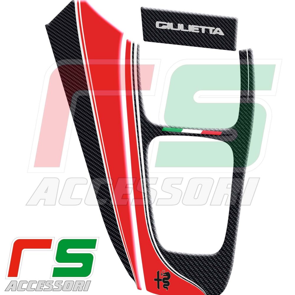 Alfa Romeo Giulietta adesivi resinati kit tunnel centrale - immagine 2