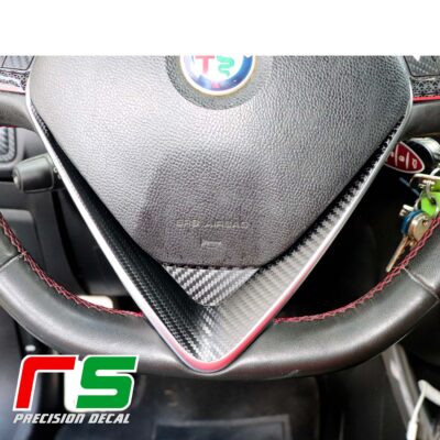 Autocollants Alfa Romeo Mito Giulietta Volant V 2014 Tuning look carbone