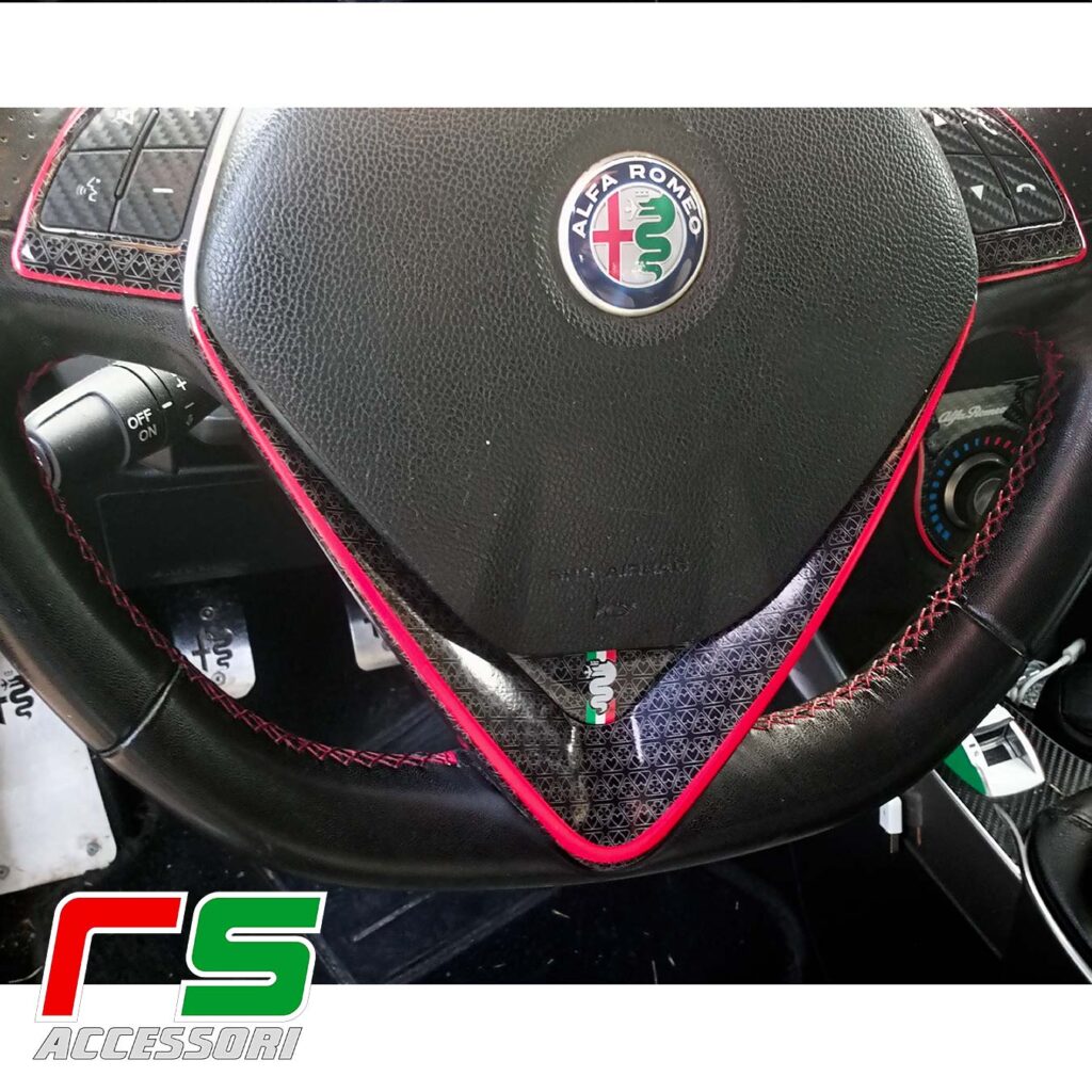 alfa giulietta mito STICKERS 2014 steering wheel kit laminated 